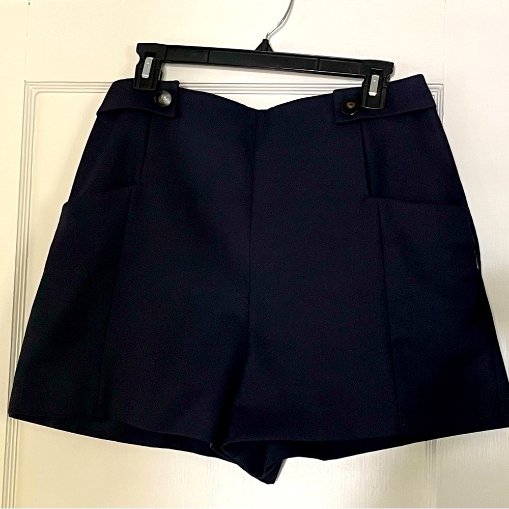 Sezane Marine light wool short